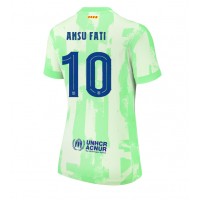 Camisa de Futebol Barcelona Ansu Fati #10 Equipamento Alternativo Mulheres 2024-25 Manga Curta